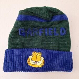 Vintage Garfield The Cat Knit Beanie Hat Youth One Size Fits Most NEW